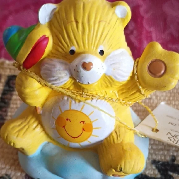 Funshine Bear🌞 80's Vintage Care Bear🐻 Porcelain Statue - Picture 3 of 6